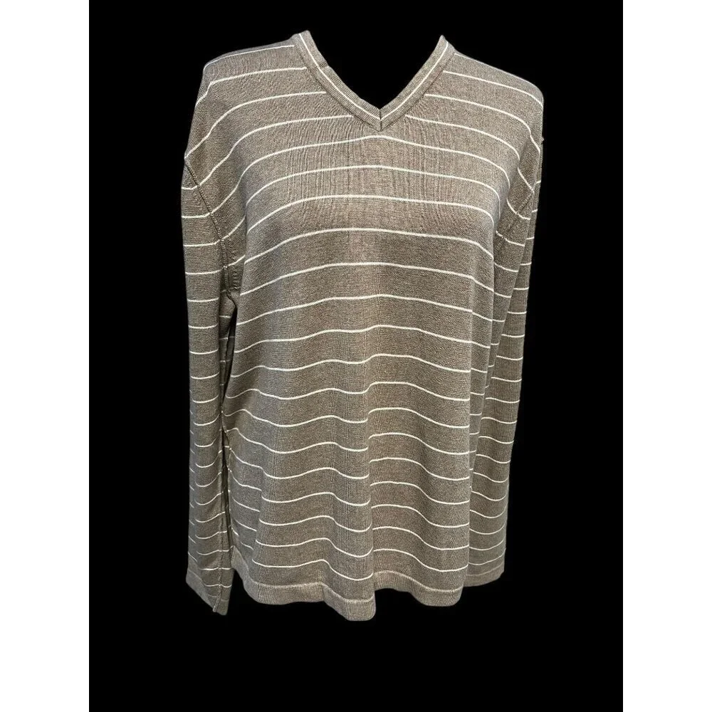 BANANA REPUBLIC MEN LONG SLEEVE SWEATER COTTON WORKATTIRE PREP LG